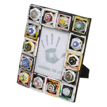 Load image into Gallery viewer, 4x6 Recycled Paper Multicolored Photo Frame from Bali - Rising Temples | NOVICA
