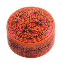 Load image into Gallery viewer, Hand Painted Papier Mache Decorative Box from India - Alluring Delight | NOVICA
