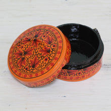 Load image into Gallery viewer, Hand Painted Papier Mache Decorative Box from India - Alluring Delight | NOVICA
