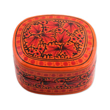 Load image into Gallery viewer, Hand Painted Papier Mache Decorative Box from India - Graceful Delight | NOVICA

