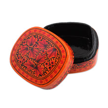 Load image into Gallery viewer, Hand Painted Papier Mache Decorative Box from India - Graceful Delight | NOVICA
