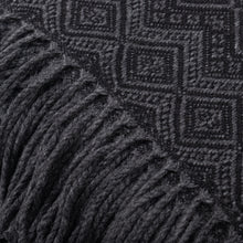 Load image into Gallery viewer, Throw Blanket with Diamond Motifs in Smoke and Black - Smoky Black Diamonds | NOVICA
