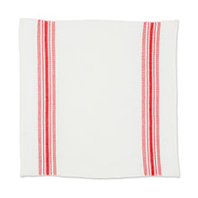 Load image into Gallery viewer, Red and White Striped Cotton Napkins (Set of 6) - Peaceful Lines | NOVICA
