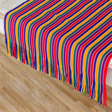 Load image into Gallery viewer, Multicolor Striped Cotton Table Runner from Guatemala - Path of Happiness | NOVICA
