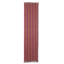 Load image into Gallery viewer, Multicolor Striped Cotton Table Runner from Guatemala - Path of Happiness | NOVICA
