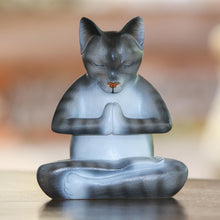 Load image into Gallery viewer, Meditating Kitty in Grey
