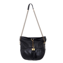 Load image into Gallery viewer, Charcoal Grey Leather Shoulder Bag from Indonesia - Stylish Lady | NOVICA
