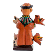 Load image into Gallery viewer, Wood Statuette of St Francis of Assisi with Animals - Saint Francis | NOVICA
