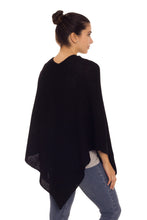 Load image into Gallery viewer, Knit 100% Alpaca Black Poncho from Peru - Enchanted Evening in Black | NOVICA
