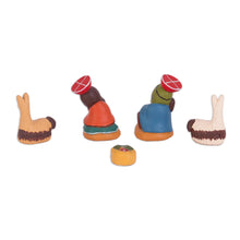 Load image into Gallery viewer, Hand-Painted 5-Piece Ceramic Andean Folk Art Nativity Scene - Cuzco Birth | NOVICA

