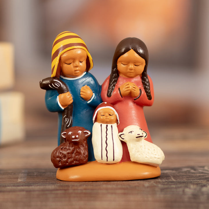 Hand-Painted Cultural Ceramic Nativity Scene from the Andes - Andean Home | NOVICA