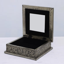 Load image into Gallery viewer, Nickel Plated Brass Decorative Box with Peacocks from India - Majestic Peacock | NOVICA

