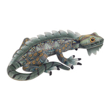 Load image into Gallery viewer, Handcrafted Polymer Clay Iguana Sculpture (4 Inch) - Watchful Iguana | NOVICA

