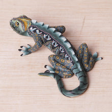 Load image into Gallery viewer, Handcrafted Polymer Clay Iguana Sculpture (4 Inch) - Watchful Iguana | NOVICA
