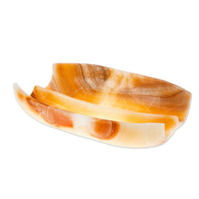 Load image into Gallery viewer, Artisan Crafted Modern Centerpiece in Natural Mexican Onyx - On Nature's Wings | NOVICA
