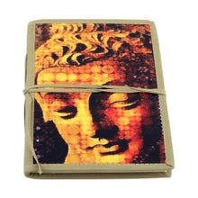 Load image into Gallery viewer, Handmade Paper and Cotton Journal with Buddha Theme - Praying Buddha | NOVICA
