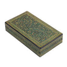 Load image into Gallery viewer, Hand Painted Wood and Papier Mache Decorative Box - Kashmir Garden | NOVICA

