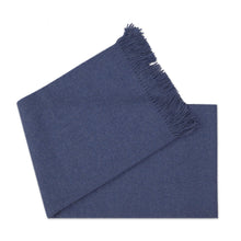 Load image into Gallery viewer, 100% Baby Alpaca Throw Blanket in Solid Azure from Peru - Blissful Dream in Azure | NOVICA
