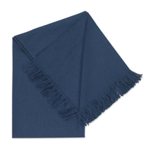 Load image into Gallery viewer, 100% Baby Alpaca Throw Blanket in Solid Teal from Peru - Blissful Dream in Teal | NOVICA
