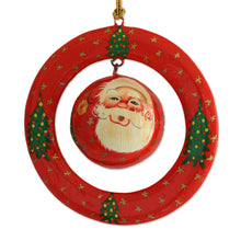Load image into Gallery viewer, Papier Mache Christmas Ornaments (Pair) from India - Christmas Rings | NOVICA
