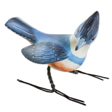 Load image into Gallery viewer, Hand Sculpted, Hand Painted Ceramic Kingfisher Figurine - Kingfisher | NOVICA
