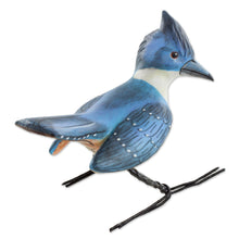 Load image into Gallery viewer, Hand Sculpted, Hand Painted Ceramic Kingfisher Figurine - Kingfisher | NOVICA

