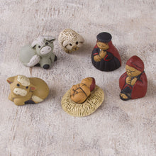 Load image into Gallery viewer, Andes Handcrafted 7 Piece Diminutive Ceramic Nativity Scene - Christmas Meditation | NOVICA
