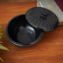 Load image into Gallery viewer, Indonesian Hand Crafted Black Terracotta Ceramic Lidded Bowl - Lombok Path | NOVICA
