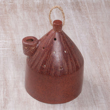 Load image into Gallery viewer, Artisan Made Terracotta Ceramic Birdhouse from Indonesia - Cozy Hut | NOVICA
