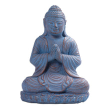 Load image into Gallery viewer, Cast Stone Meditating Buddha Antique Finish Sculpture - Peaceful Meditation | NOVICA
