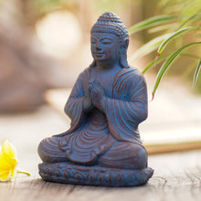 Load image into Gallery viewer, Cast Stone Meditating Buddha Antique Finish Sculpture - Peaceful Meditation | NOVICA
