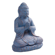 Load image into Gallery viewer, Cast Stone Meditating Buddha Antique Finish Sculpture - Peaceful Meditation | NOVICA
