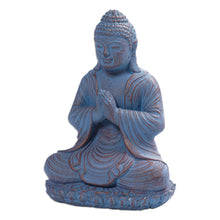 Load image into Gallery viewer, Cast Stone Meditating Buddha Antique Finish Sculpture - Peaceful Meditation | NOVICA
