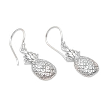 Load image into Gallery viewer, Tropical Pineapple Sterling Silver Dangle Earrings - Luscious Pineapple | NOVICA
