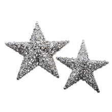 Load image into Gallery viewer, Handmade Eco-Friendly Plastic Star Wall Art (Pair) - Woven Stars | NOVICA
