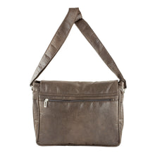 Load image into Gallery viewer, Faux Leather Messenger Bag in Espresso from Costa Rica - Espresso Elegance | NOVICA
