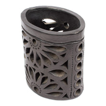 Load image into Gallery viewer, Oaxaca Barro Negro Ceramic Oval Pencil Holder - Oaxacan Ellipse | NOVICA
