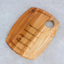 Load image into Gallery viewer, Handcrafted Teak Wood Carving Board with Grooves - Presentation | NOVICA
