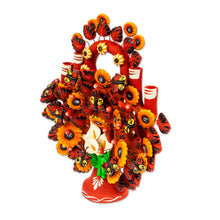 Load image into Gallery viewer, Handcrafted Ceramic Blooming Tree with Butterflies - Calla Lily Tree | NOVICA
