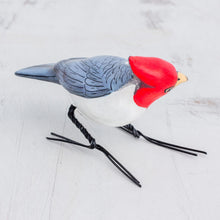 Load image into Gallery viewer, Ceramic Figurine of a Red-Crested Cardinal from Guatemala - Red-Crested Cardinal | NOVICA
