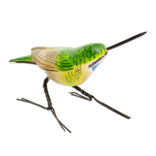 Load image into Gallery viewer, Handcrafted Blue-Throated Hummingbird Ceramic Figurine - Blue-Throated Hummingbird | NOVICA
