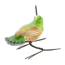Load image into Gallery viewer, Handcrafted Blue-Throated Hummingbird Ceramic Figurine - Blue-Throated Hummingbird | NOVICA

