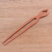 Load image into Gallery viewer, Handcrafted Sawo Wood Hair Pin from Bali - Konde | NOVICA
