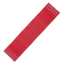 Load image into Gallery viewer, Handwoven Cotton Table Runner in Chili from Mexico - Chili Geometry | NOVICA
