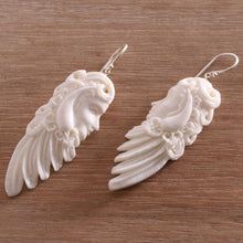 Load image into Gallery viewer, Bone Dangle Earrings of a Sibetan Woman from Bali - Sibetan Woman | NOVICA

