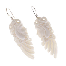 Load image into Gallery viewer, Bone Dangle Earrings of a Sibetan Woman from Bali - Sibetan Woman | NOVICA
