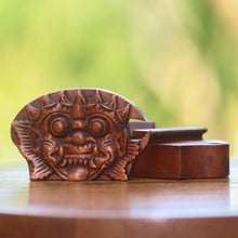 Load image into Gallery viewer, Bhoma Suar Wood Puzzle Box from Bali - Bhoma Protector | NOVICA
