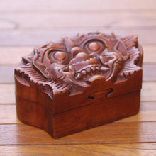 Load image into Gallery viewer, Bhoma Suar Wood Puzzle Box from Bali - Bhoma Protector | NOVICA
