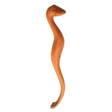 Load image into Gallery viewer, Suar Wood Gecko Back Scratcher from Bali - Gecko Helper | NOVICA
