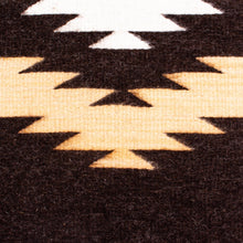 Load image into Gallery viewer, Ivory and Brown Fret Motif Handwoven Wool Cushion Cover - Fret Waves in Brown | NOVICA
